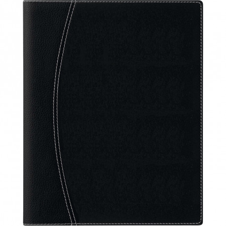 AGENDA SEMAINIER OMÉGA 27 FERRARA NOIR 20,7x26,8cm 12 mois Janvier à Décembre. La semaine sur 2 pages