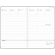 AGENDA SEMAINIER OXFORD 15,5X23,5cm ROMANCE 16 mois, de Septembre à Décembre La semaine sur 2 pages