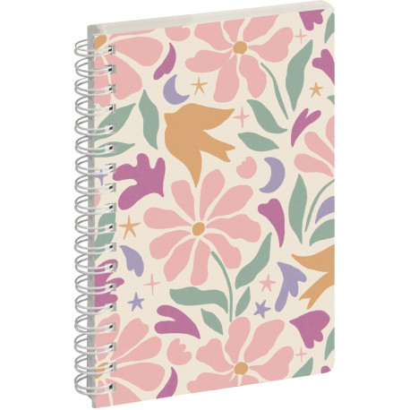 AGENDA SEMAINIER PALOMA 10X15CM FLEURS 16 mois, de Septembre à Décembre Semaine sur 2 pages