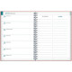 AGENDA SEMAINIER PALOMA 15X21CM FLEURS 16 mois, de Septembre à Décembre Semaine sur 1 page