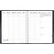 AGENDA SEMAINIER SPIRALE 21X27CM NOIR 13 mois Décembre à Décembre. La semaine sur 2 pages