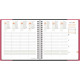AGENDA SEMAINIER TIME&LIFE 16X16CM ROSE IRISÉ 13 mois Août à Août . La semaine sur 2 pages