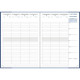 AGENDA SEMAINIER VÉRONE 21X29,5CM BLEU CANARD 16 mois de septembre à décembre. La semaine sur deux pages