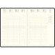 AGENDA SEMAINIER VOLGA 21X29,7CM NOIR 12 mois Janvier à Décembre 1 semaine sur 2 page