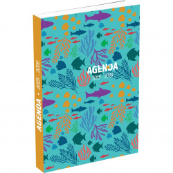 AGENDA SEPTEMBRE À AOÛT 1 PAGE PAR JOUR 11,5 X 17 CM MOTIF "DRAPO"
