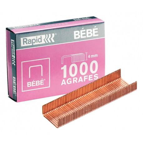 AGRAFES BÉBÉ 8/4 15F BTE 1000 CUIVRE RAPID 11974600