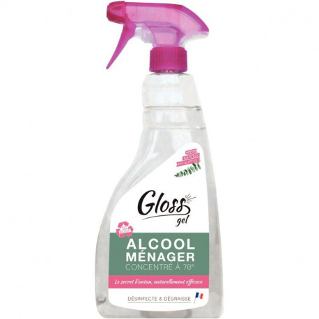 ALCOOL MENAGER GEL SPRAY 750ML GEL ECOCERT SPADO BIOCIDE BACTERICIDE EN1276 EN13697 LEVURICIDE EN1650 EN13697 VIRUCIDE EN14476 F