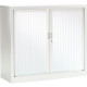 Armoire à rideaux basse 2 tablettes H100cm Generic+ Blanc. H100cm x L120cm x P43cm, 2 tablettes. Garantie 5 ans.