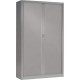 Armoire à rideaux haute 4 tablettes H198cm Generic+ Aluminium. H198cm x L120cm x P43cm, 4 tablettes. Garantie 5 ans.