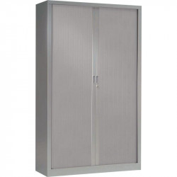 Armoire à rideaux haute 4 tablettes H198cm Generic+ Aluminium. H198cm x L120cm x P43cm, 4 tablettes. Garantie 5 ans.