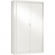 Armoire à rideaux haute 4 tablettes H198cm Generic+ Blanc. H198cm x L120cm x P43cm, 4 tablettes. Garantie 5 ans.