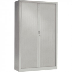 Armoire à rideaux haute 4 tablettes H198cm Generic+ Gris. H198cm x L120cm x P43cm, 4 tablettes. Garantie 5 ans.