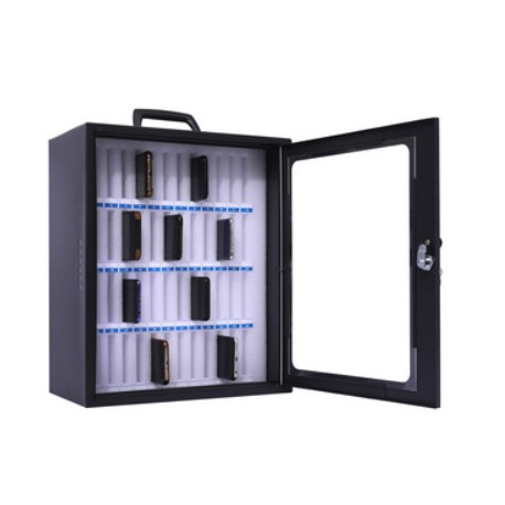 ARMOIRE GRISE EN ACIER POUR 36 SMARTPHONES