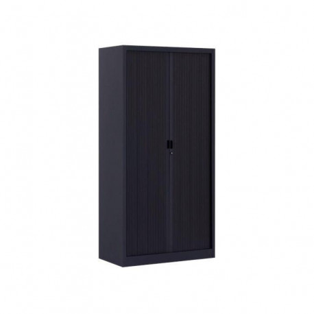 Armoire monobloc anthracite 180x90x43cm 2 rideaux 3 tablettes. Fabrication monobloc en tôle d'acier, peinture époxy résistante a