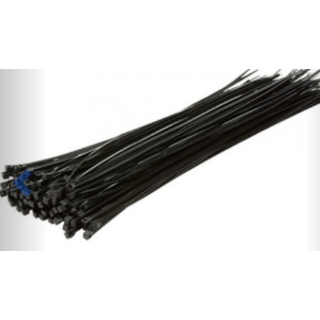 ATTACHE CABLE 150X2.5MM NYLON NOIR SACHET PLASTIQUE X100 PIECES