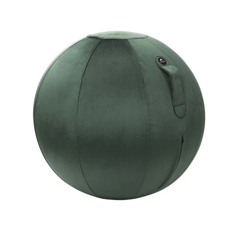 BALLON D'ASSISE ERGONOMIQUE VELOURS VERT améliore la posture renforce les muscles dos et ceinture abdominale