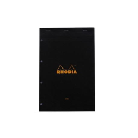 BLOC AGRAFES N°20 A4+ SEYES NOIR RHODIA