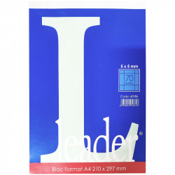 BLOC DE BUREAU 70F 60G FORMAT A4 QUADRILLÉ 5X5