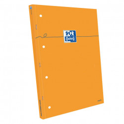 BLOC DE BUREAU OXFORD A4 80G PERFORE 4 TROUS 160 PAGES Grands carreaux SEYES