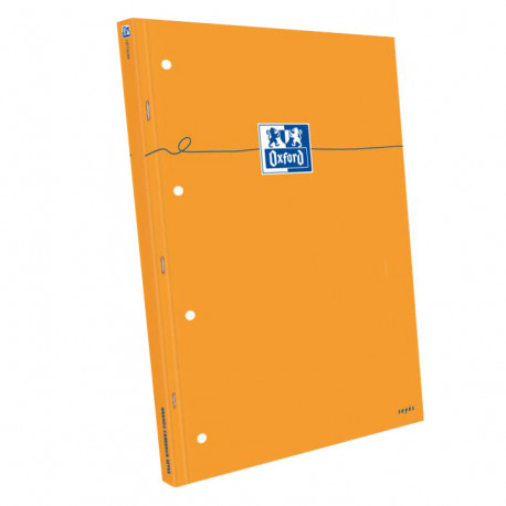 BLOC DE BUREAU OXFORD A4 80G PERFORE 4 TROUS 160 PAGES Grands carreaux SEYES