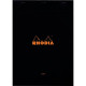 BLOC DE BUREAU RHODIA BLACK 80 FEUILLES, FORMAT A4, LIGNÉ, PAPIER BLANC 80G