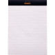 BLOC DE BUREAU RHODIA BLACK 80 FEUILLES, FORMAT A5, LIGNÉ, PAPIER BLANC 80G