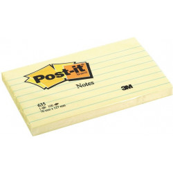 BLOC NOTES 76X127MM JAUNE LIGNE 58510