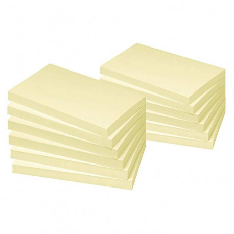 BlOC REPOSITIONNABLE 75X125 SUPER STICKY 100FJAUNE 75x125  PQT12