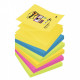 BLOC REPOSITIONNABLE 76X76 COULEUR ASS 90F PQT6 CARNAVAL  Z-NOTE POST-IT SUPER STICKY  PEFC BP886