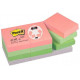 BLOC REPOSITONNABLE POST-IT RECYCLE 38x51 PQT12 ASSORTIS POSTIT BP064