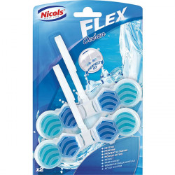 BLOCS CUVETTE WC OCÉAN LOT DE 2 AVEC BICARBONATE DE SOUDE