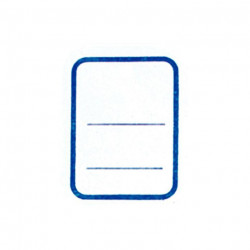 BOÎTE DE 1 000 ÉTIQUETTES TEXTILES BLANCHES 30X37MM