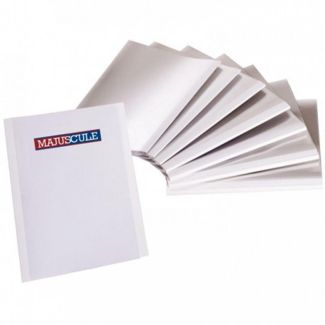 BOÎTE DE 100 COUVERTURE À DOS PRÉENCOLLÉ 6 MM, FORMAT A4 : 21X29,7 CM