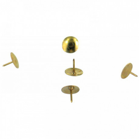 BOITE DE 100 PUNAISES EN ACIER LAITONNÉ