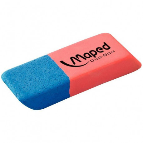 BOÎTE DE 40 GOMMES BICOLORE ENCRE / CRAYON PETIT MODÈLE sans pvc