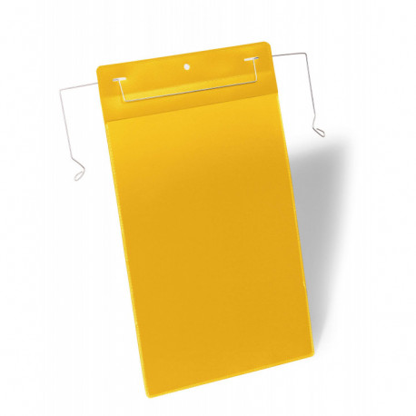 BOITE DE 50 POCHETTES AVEC FIL DE SUSPENSION -A4 PORTRAIT, JAUNE