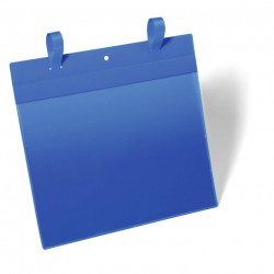 BOITE DE 50 POCHETTES AVEC SANGLE -A4 PAYSAGE, BLEU