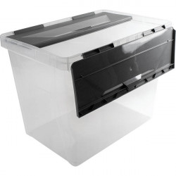 BOITE DE RANGEMENT ONYX 40L TRANSPARENTE