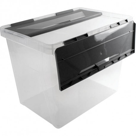 BOITE DE RANGEMENT ONYX 40L TRANSPARENTE