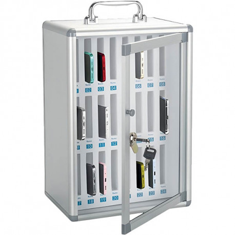 BOÎTE DE RANGEMENT SÉCURISÉE POUR 24 TÉLÉPHONES PORTABLE
