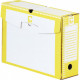 BOITES ARCHIVES *PQT25* JAUNE CARTON RIGIDE DOS10 CM  100 % RECYCLEE FAB FRANCE
