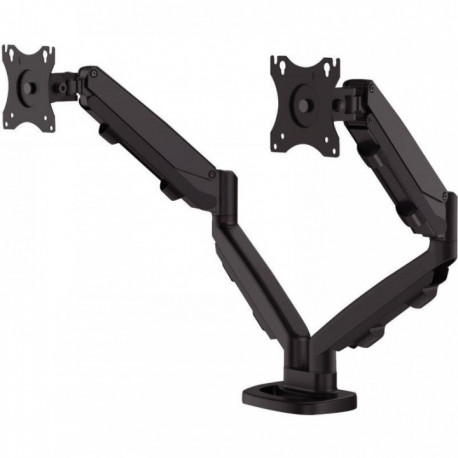 BRAS PORTE 2 ECRANS NOIR EPPA P/ 39" 8 KG MAX H DE 140-406MM ROTATION 360° INCLINAISON +/-90° P/ EPAISSEUR PLATEAU 8-82MM GRIS 5