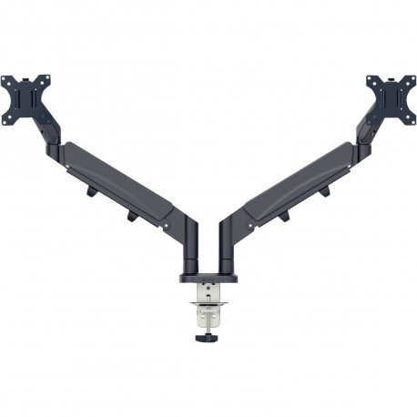 BRAS PORTE 2 ÉCRANS PC LEITZ ERGO Réglage en hauteur : 185 -435 mm pivotement et rotation de l’écran à 180°, inclinaison de +90°