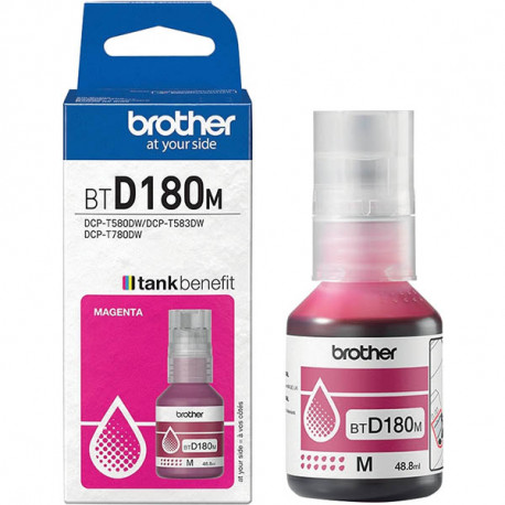 BROTHER BTD180 BOUTEILLE JET D'ENCRE MAGENTA AUTHENTIQUE (BTD180M)