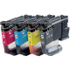 BROTHER CASQUE LOT DE 4 CARTOUCHES D'ENCRE NOIR, CYAN, MAGENTA, JAUNE AUTHENTIQUE LC521VAL