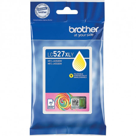 BROTHER SUCETTE CARTOUCHE D'ENCRE JAUNE AUTHENTIQUE LC527XLY