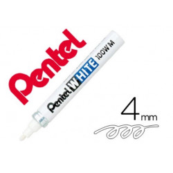 BTE X12 MARQUEUR BLANC PEINTURE PTE MOYENNE PENTEL 100W-M