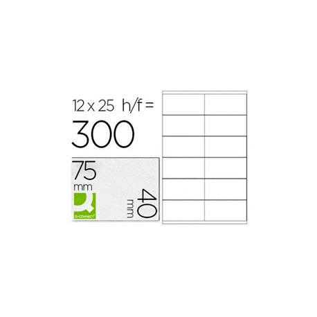 BTE X25F DE 12 ETIQUETTES BLANCHES P/BADGE 40X75MM P/IMP JET D ENCRE