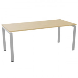 BUREAU FIXE L180 CONECT PLATEAU CHÊNE NATUREL/PIÈTEMENT ALU