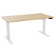 BUREAU REGLABLE ELECTRIQUE ASSIS DEBOUT 80% RECYCLE PEFC AGEC GUERA LUT Z2 L160XP 80 EP 25 MM PLATEAU BLANC /BLANC Boîtier de co